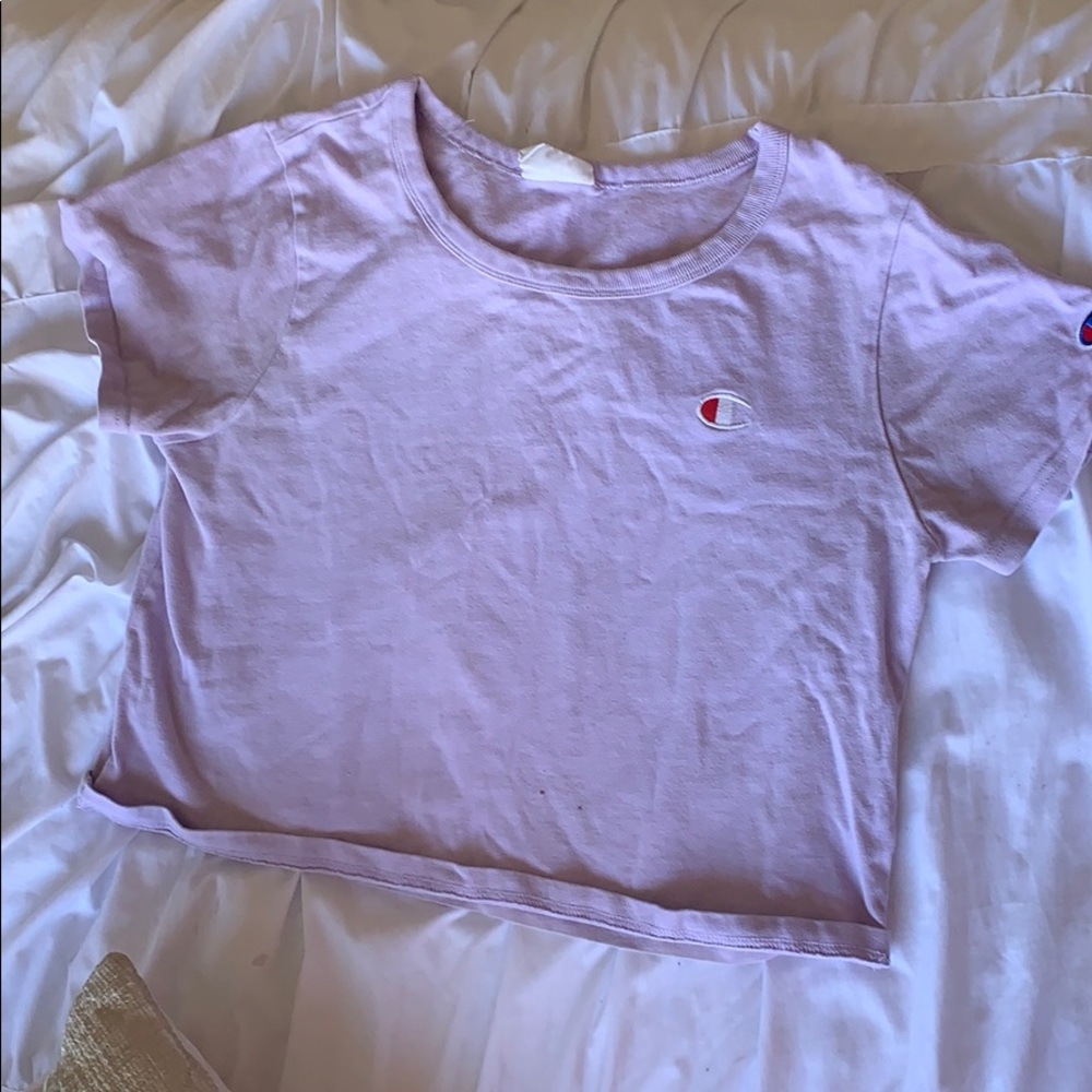 purple champion tee